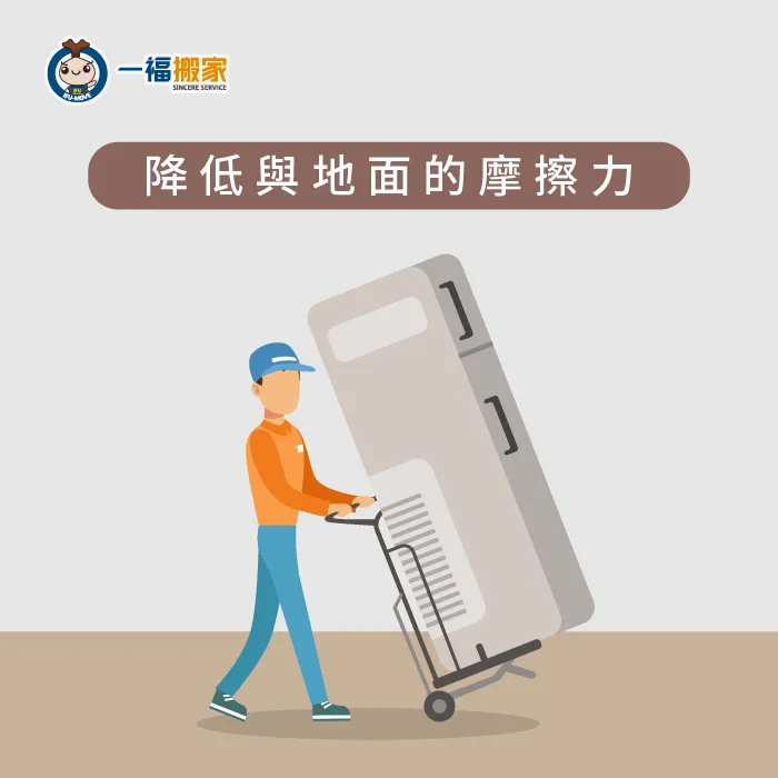 大型家具搬運前可以想辦法減少家具與地面的摩擦! 降低與地面的摩擦力-大型家具搬運