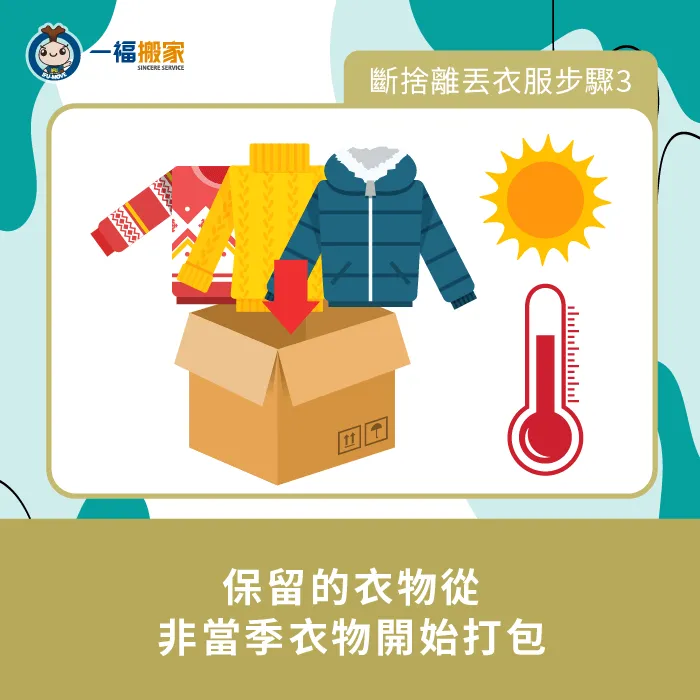 根據季節性打包衣服,幫助你到新家整理時更有效率 根據季節性打包衣服-搬家斷捨離 衣服