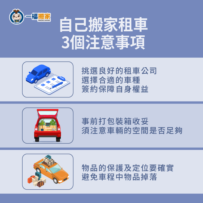 3點自己搬家租車注意事項-自己搬家租車