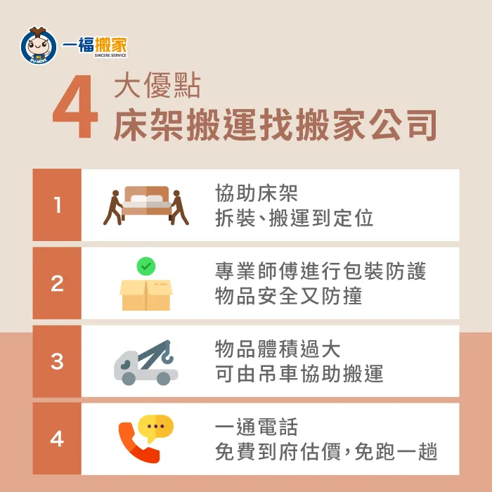 搬家公司搬床架的4個優點,專業服務讓你放心! 4個搬家公司搬床架的優點-搬家公司拆床
