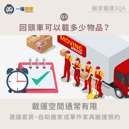 回頭車搬家-搬家 一車幾箱