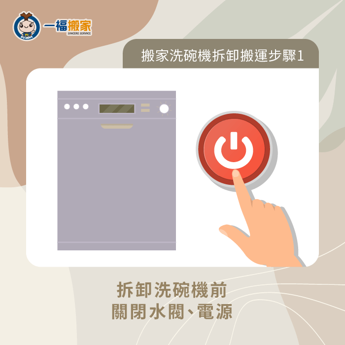 關閉電源-搬家 洗碗機