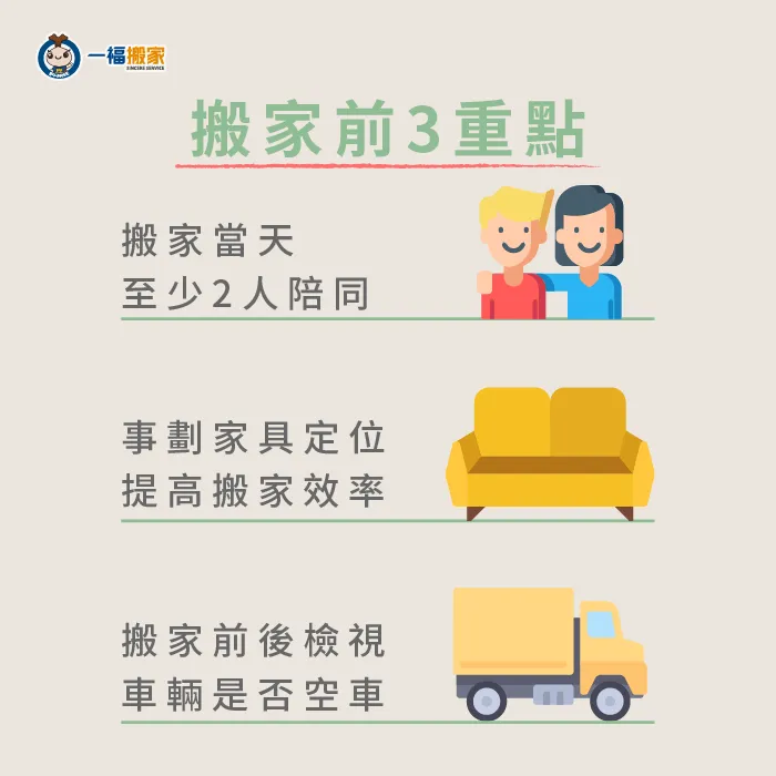 搬家前先注意這3點,能更快速完成搬家作業 搬家前注意事項-搬家流程