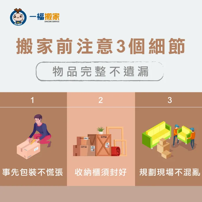 3個細節更注意,物品完整不遺漏! 搬家需要注意的細節-搬家要注意什麼