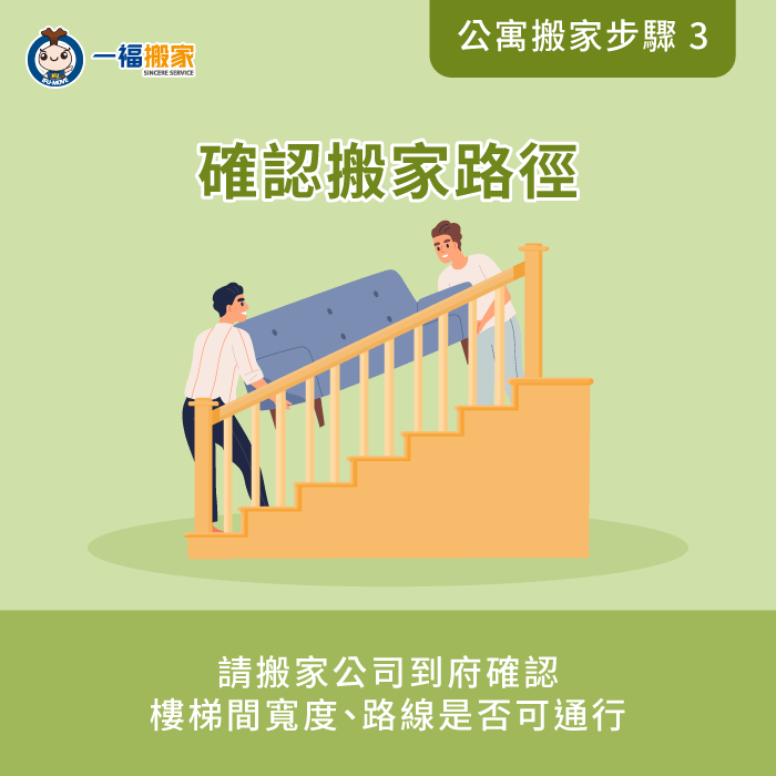 確認搬家路徑-公寓 搬家