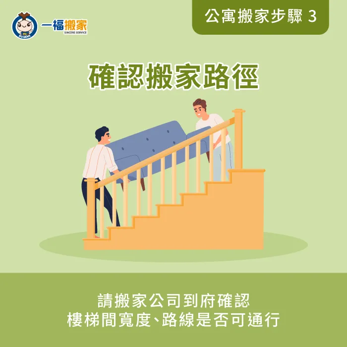 確認搬家路徑-公寓 搬家
