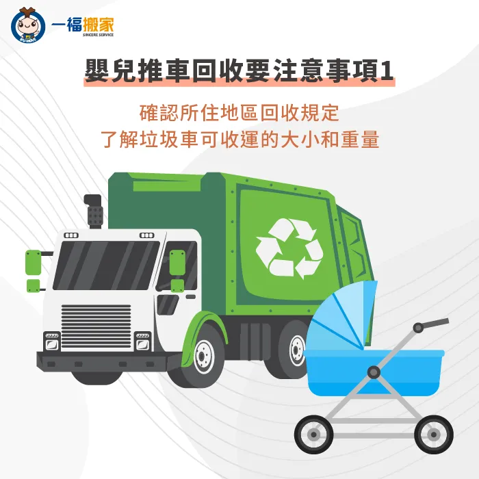 了解當地的嬰兒推車回收標準,確保回收方式符合相關法規。 所住地區回收規定-嬰兒推車回收