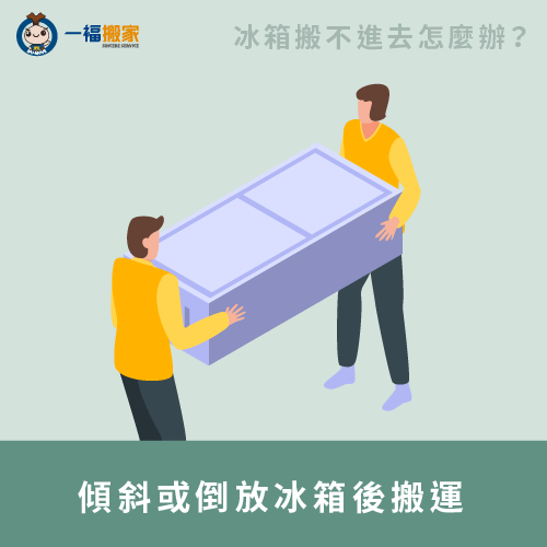 傾斜或倒放冰箱-冰箱進不了門