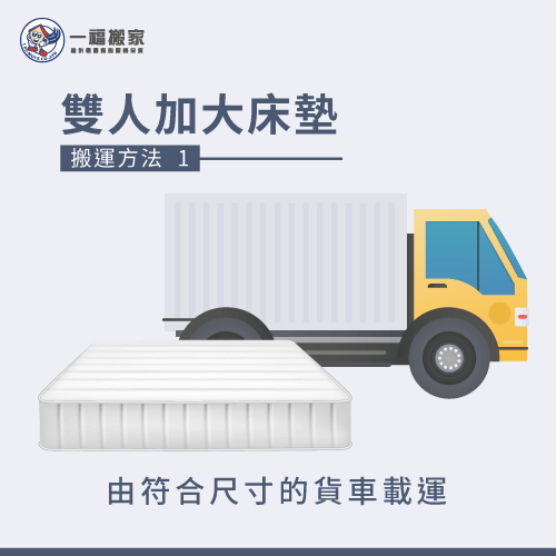 以空間足夠的貨車載運床墊-雙人加大床墊怎麼搬-南屯家具運送推薦