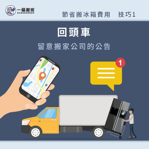 回頭車搬冰箱-只搬冰箱費用
