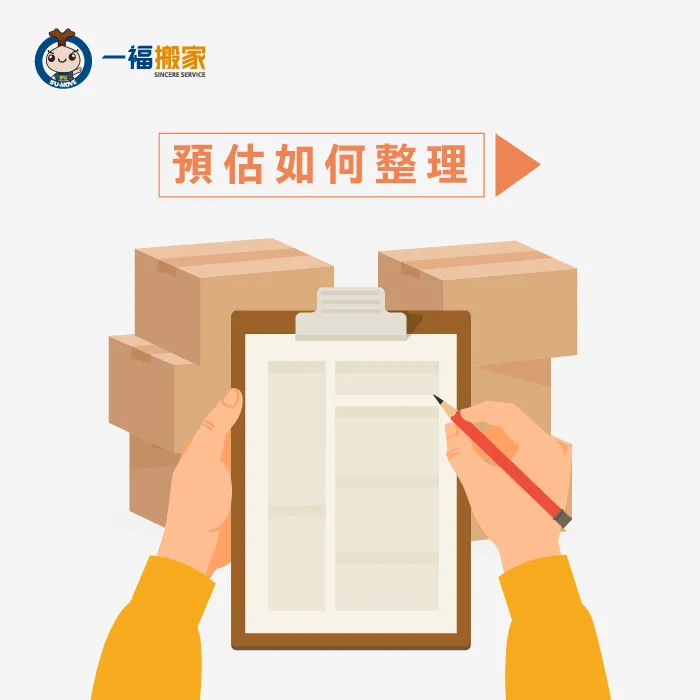 預估物品要花多久時間整理,要用什麼包材包裝。 預估如何整理-搬家整理步驟