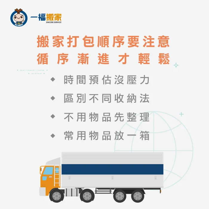搬家打包順序也是很重要的一環! 搬家打包順序-台中搬家公司推薦
