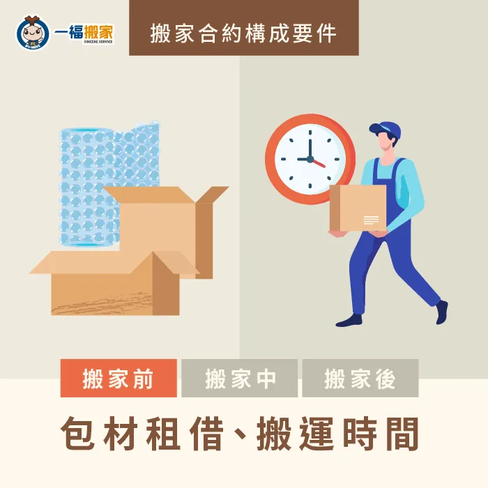 搬家合約中最好要包含搬家前的包材租借方式,方便顧客輕鬆打包! 內含搬家包材租借的合約-搬家合約怎麼簽