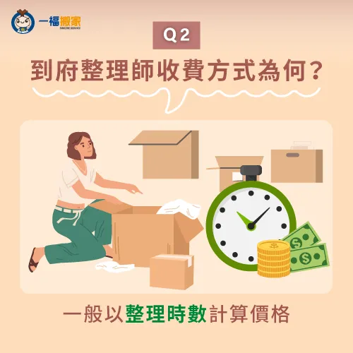 常見的搬家整理師收費模式有「以整理箱數計價」與「以整理時數計價」2種! 搬家整理師收費模式-搬家整理師價格