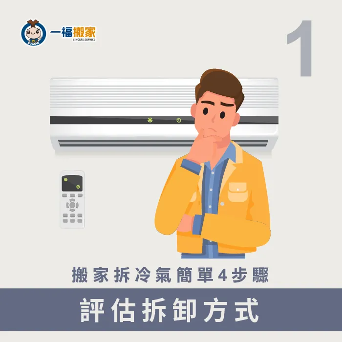 搬家拆冷氣前要先評估冷氣的形式、安裝的地方、機器的重量等,事先安排拆冷氣方式 評估冷氣拆卸方式-搬家拆冷氣