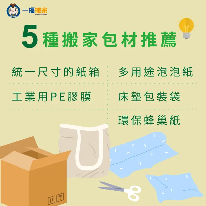 一福搬家今日介紹,5種搬家包材各有各的使用方式及適用的物品! 5種搬家包材推薦-搬家包材推薦