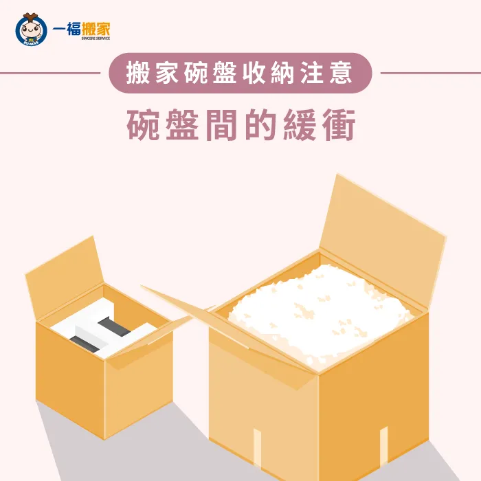 碗盤間的緩衝-搬家碗盤收納