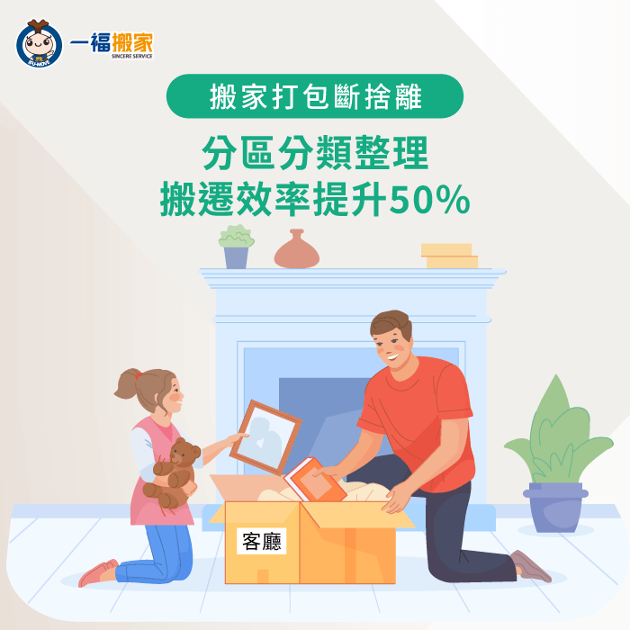 實施分區分類整理計畫能有效提升打包搬家斷捨離的清空效率 分區分類整理計畫執行-打包搬家斷捨離