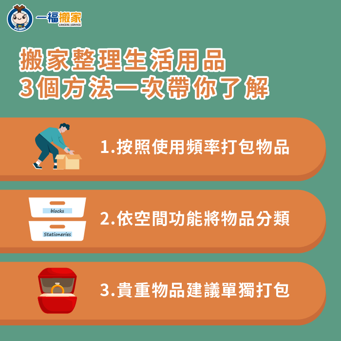 搬家整理生活用品3個方法全解析-生活用品 收納