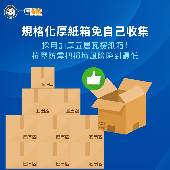 專業搬家公司會依據空間現況提供足量厚實雙層五層紙箱 搬家紙箱包材來源說明-搬家公司會幫忙裝箱嗎