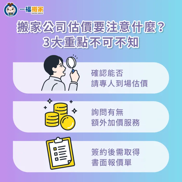 請搬家公司估價要注意什麼?3大事項一次帶你看! 請搬家公司估價要注意的3點事項全解析-搬家 估價