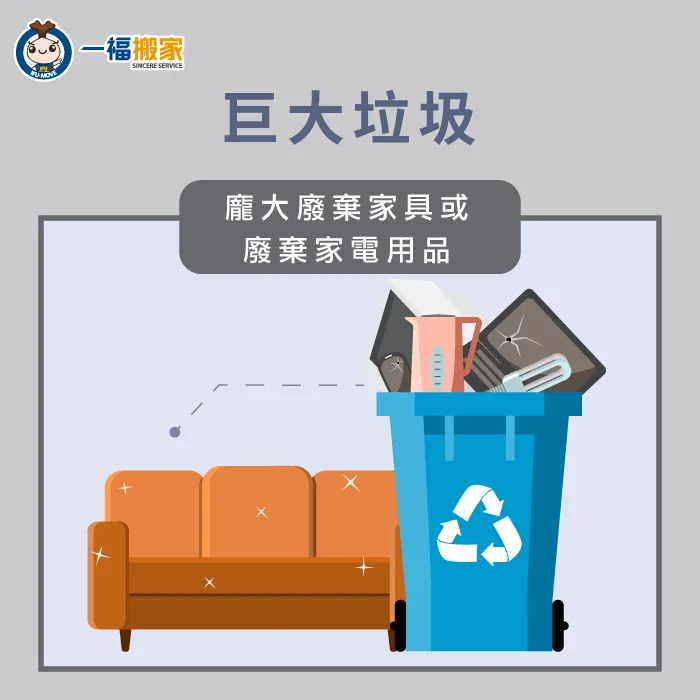 巨大垃圾泛指廢棄的大型家具或電器用品 家庭廢棄物處理-巨大垃圾