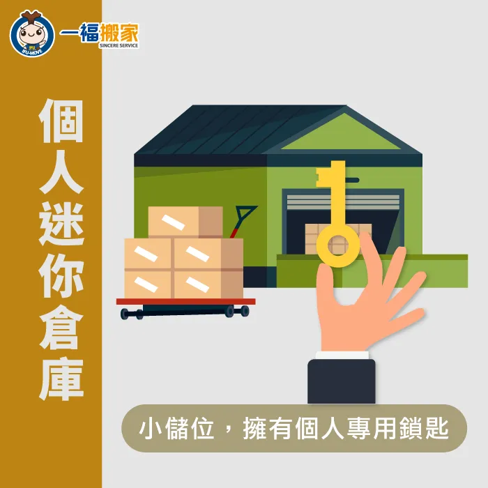 迷你的個人倉庫比較小,也會配發個人的鎖匙供用戶保管 迷你倉庫-個人倉庫比較