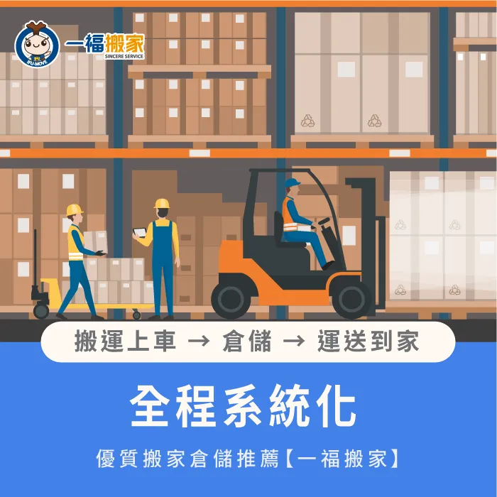 搬運上下車、倉儲寄放、運送至新地點,是一福搬家倉儲服務的優點! 系統化搬家倉儲服務-搬家倉儲是什麼