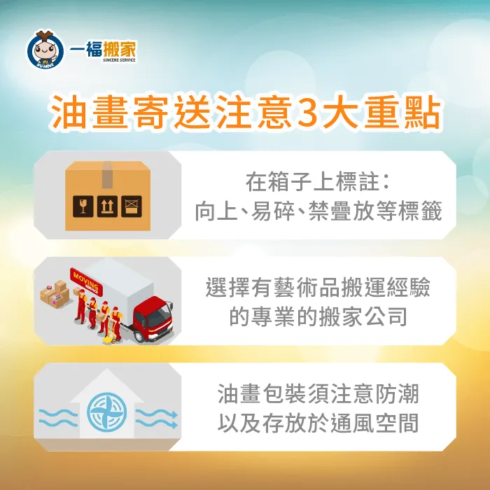 油畫寄送要注意什麼?這3個重點寄送前要先了解 油畫寄送注意-油畫 寄送
