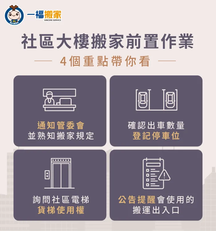 社區搬家4大重點要留意-社區搬家