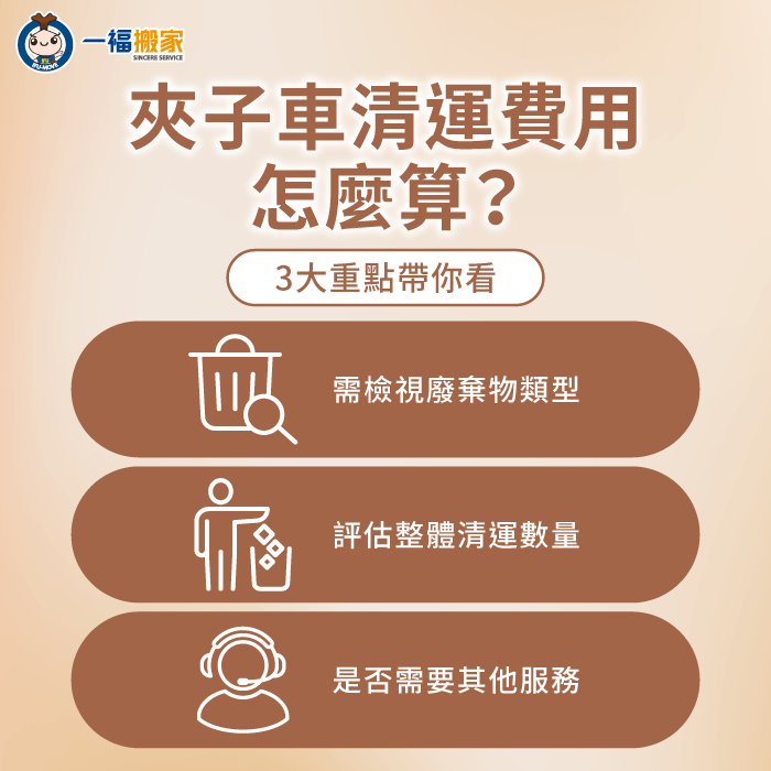 夾子車清運費用怎麼算?3個重點一次帶你看 3點影響夾子車清運費用的原因一次告訴你-夾子車清運