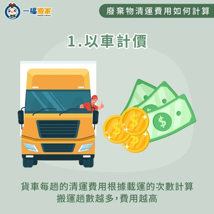 以車計價-廢棄物處理費用