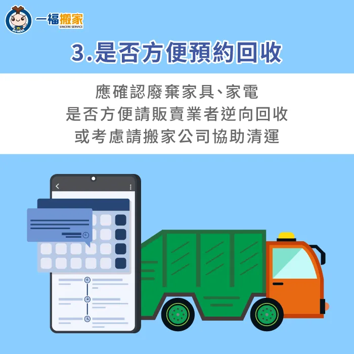 評估有無便利回收管道可預約-大型廢棄物處理