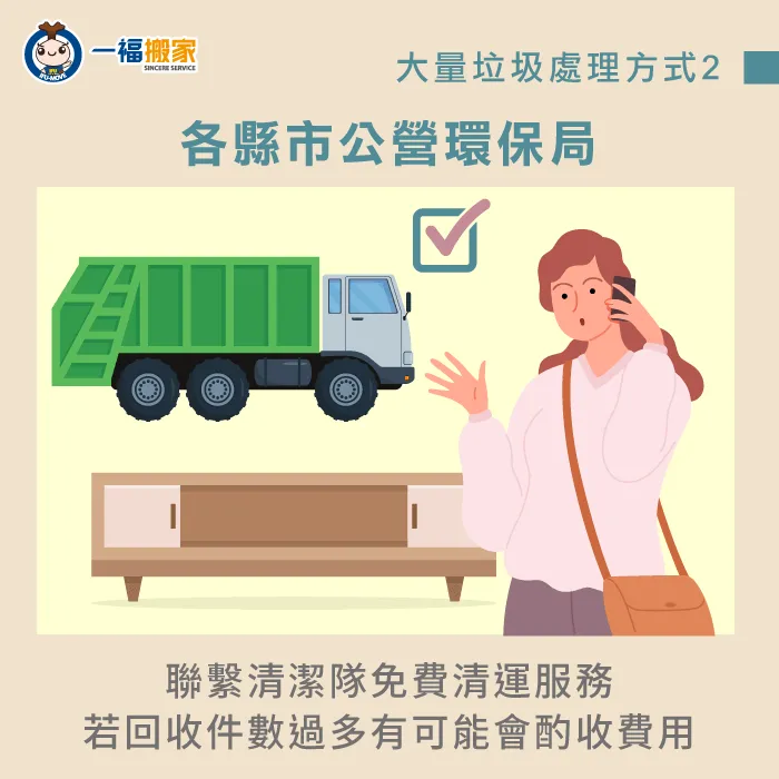 若想請環保局進行免費清運,建議提前3天以上預約會比較合適唷! 聯絡環保署清潔隊回收廢棄垃圾-大量垃圾處理-潭子廢棄物清運推薦