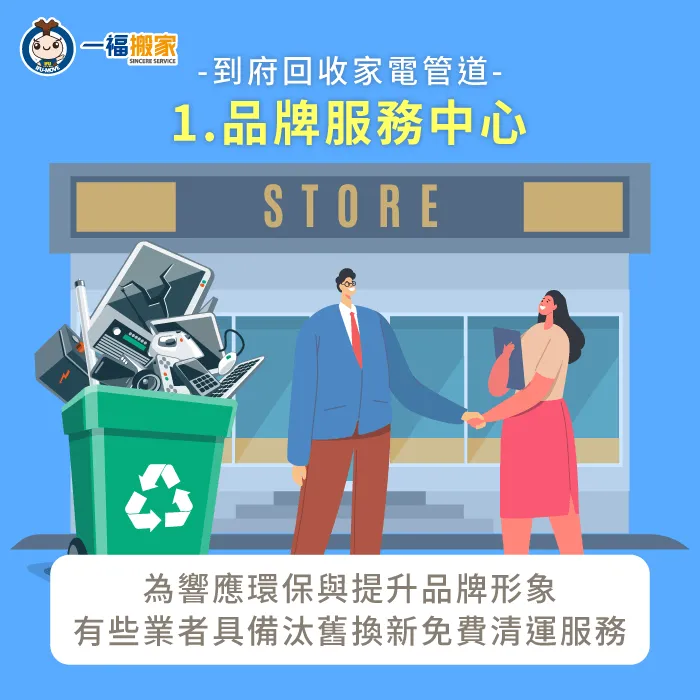 有些家電品牌商為實踐環保,有提供舊家電回收服務! 家電品牌協助回收家電-到府回收家電
