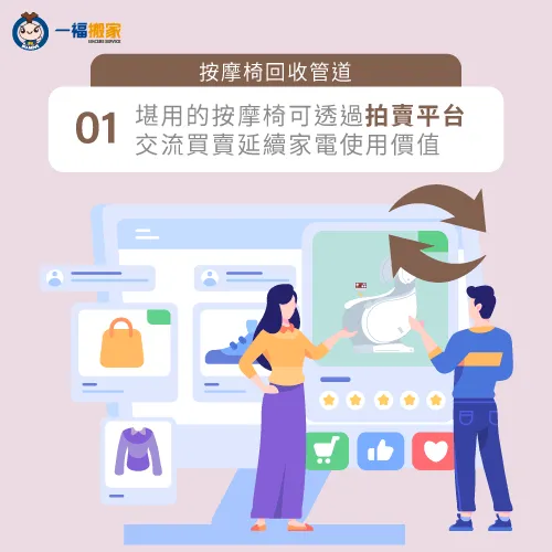 若家中電動按摩椅還堪用,可至二手家具交流平台出售或捐贈! 二手家電交流平台-電動按摩椅回收