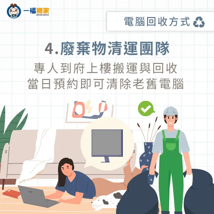 預約搬家公司「廢棄物清運服務」,讓你全程免動手完成廢棄電腦回收任務! 專業團隊到府清運電腦-廢棄電腦回收-大里廢棄物清運